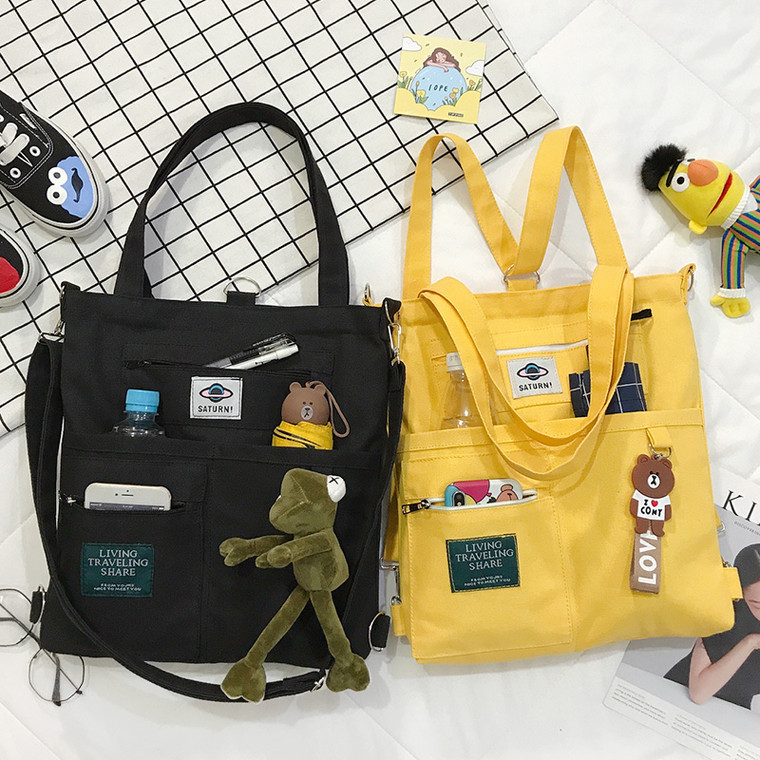 帆布包女斜挎大容量韩风单肩包